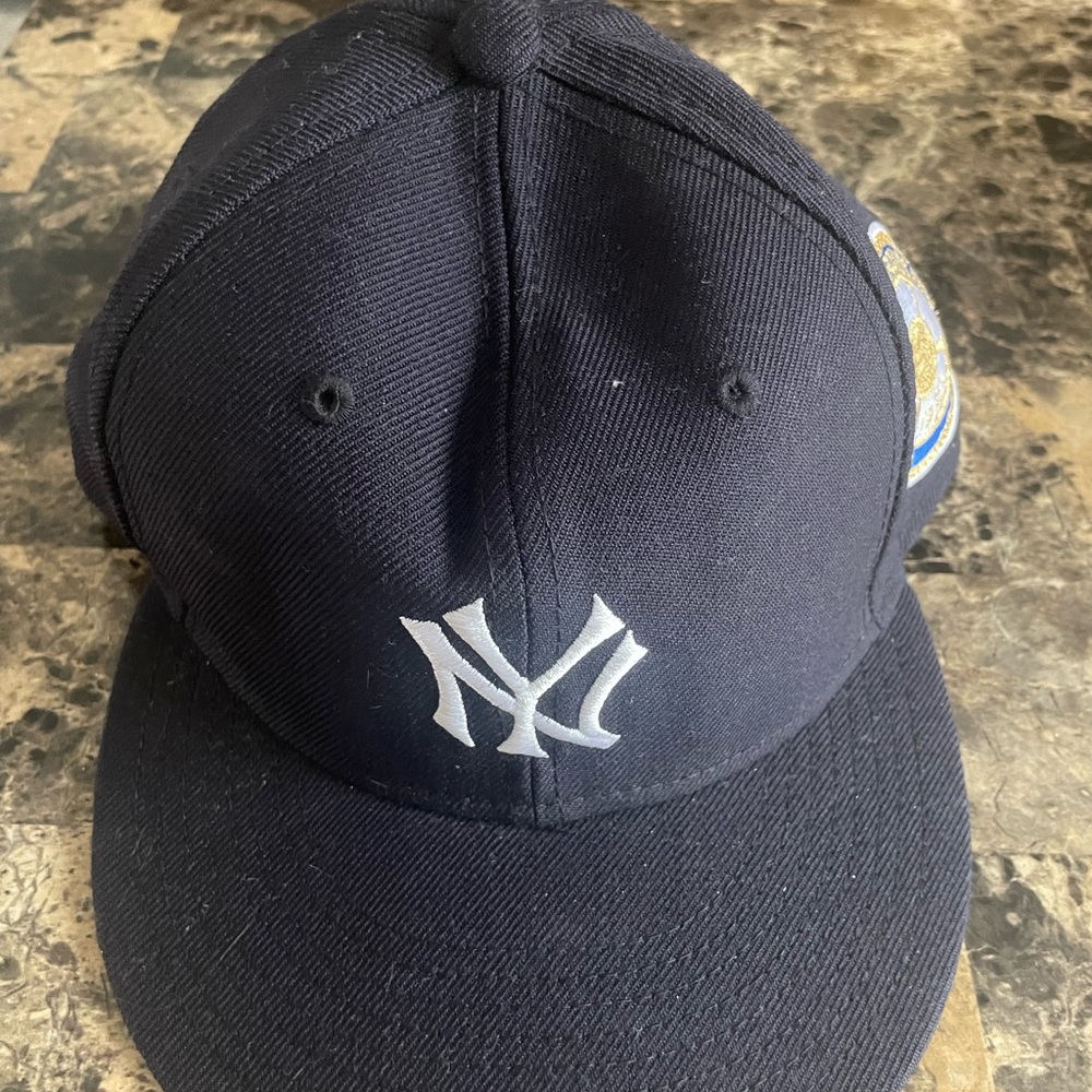 Yankees hat with customized patch.